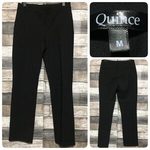 Quince Ponte Knit Pull On Yoga Dress Pants Women’s M Petite Black (Inseam 28)